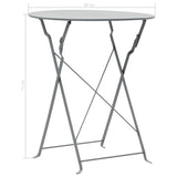 3 Piece Bistro Set Steel