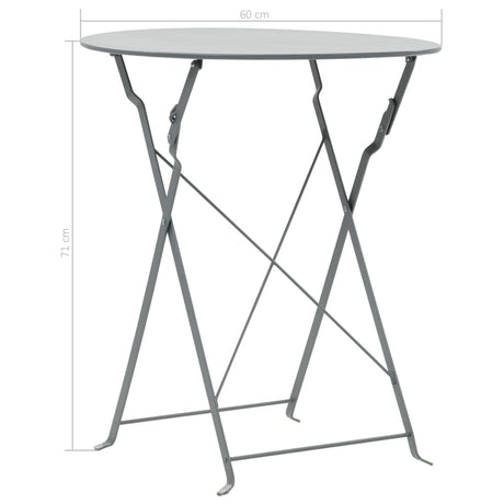 3 Piece Bistro Set Steel