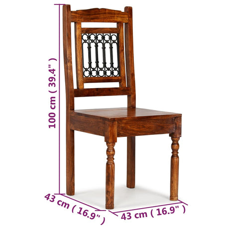 Dining Chairs 6 Pcs Solid Wood Classic