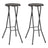 Folding Bar Stools 2 Pcs Hdpe And Steel