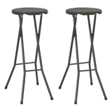 Folding Bar Stools 2 Pcs Hdpe And Steel
