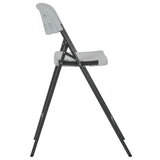 Folding Bar Chairs 2 Pcs Hdpe And Steel White