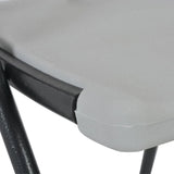 Folding Bar Chairs 2 Pcs Hdpe And Steel White