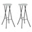 Folding Bar Stools 2 Pcs Hdpe And Steel