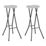 Folding Bar Stools 2 Pcs Hdpe And Steel