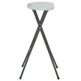 Folding Bar Stools 2 Pcs Hdpe And Steel