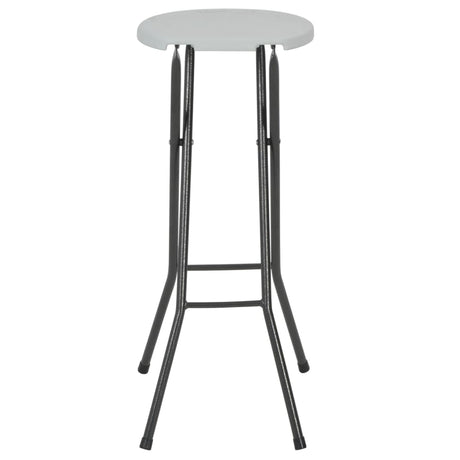 Folding Bar Stools 2 Pcs Hdpe And Steel
