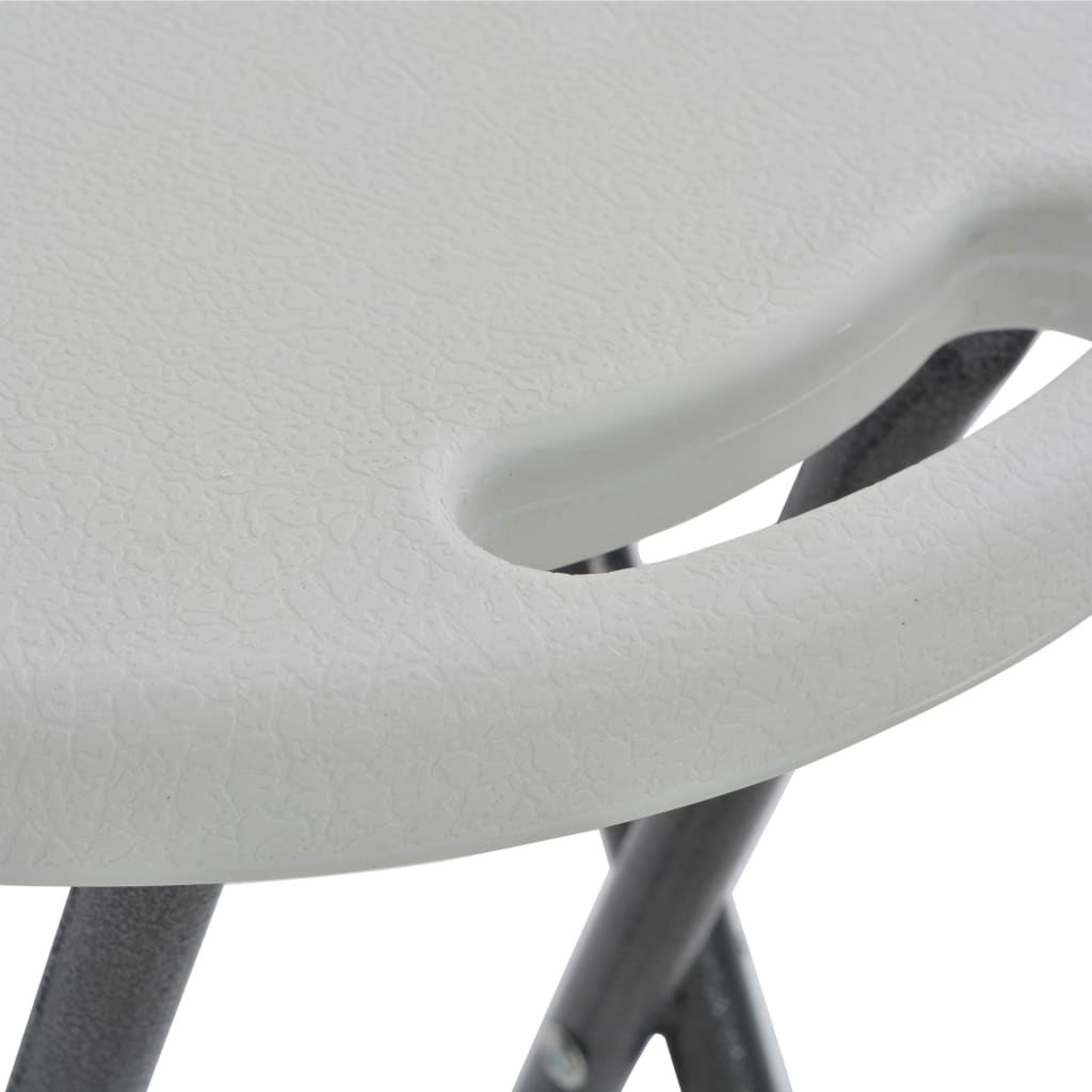 Folding Bar Stools 2 Pcs Hdpe And Steel