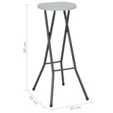 Folding Bar Stools 2 Pcs Hdpe And Steel