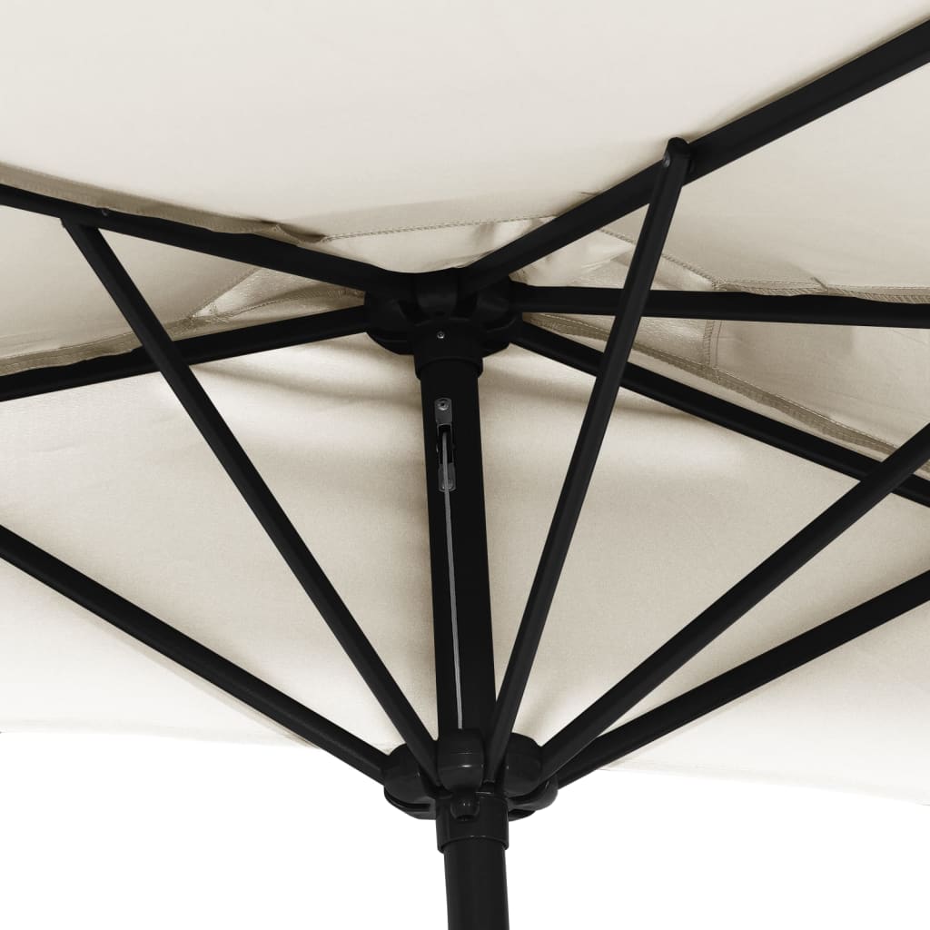 Garden Parasol With Aluminium Pole 270X144 Cm Half