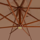 Cantilever Garden Parasol With Wooden Pole 400X300 Cm