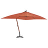 Cantilever Garden Parasol With Wooden Pole 400X300 Cm