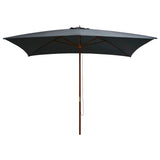Garden Parasol With Wooden Pole 200X300 Cm
