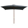 Garden Parasol With Wooden Pole 200X300 Cm