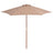 Garden Parasol With Wooden Pole 270 Cm