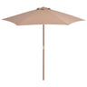 Garden Parasol With Wooden Pole 270 Cm