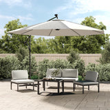 Hanging Garden Parasol With Led Lighting Metal Pole