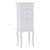 Free Standing Jewelery Cabinet White