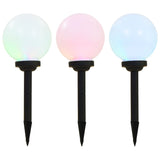 Outdoor Solar Lamps 2 Pcs Led Spherical Rgb