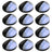 Outdoor Solar Wall Lamps Led 12 Pcs Round
