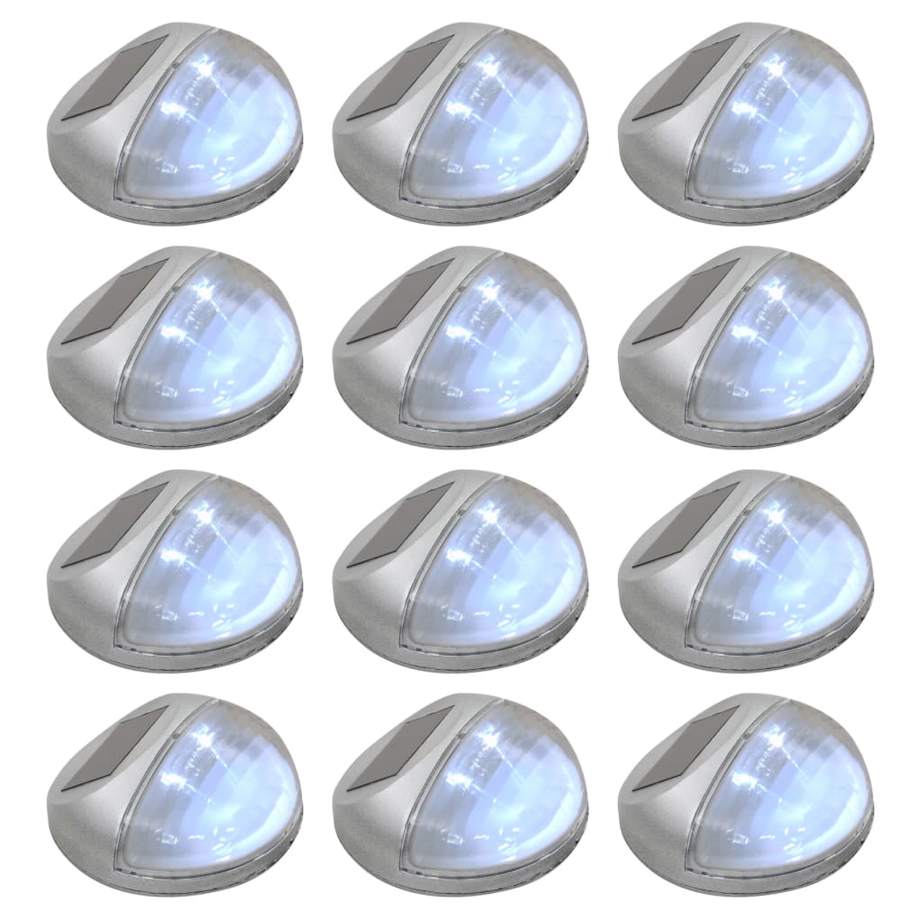 Outdoor Solar Wall Lamps Led 12 Pcs Round