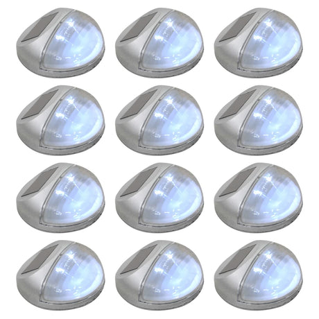 Outdoor Solar Wall Lamps Led 12 Pcs Round