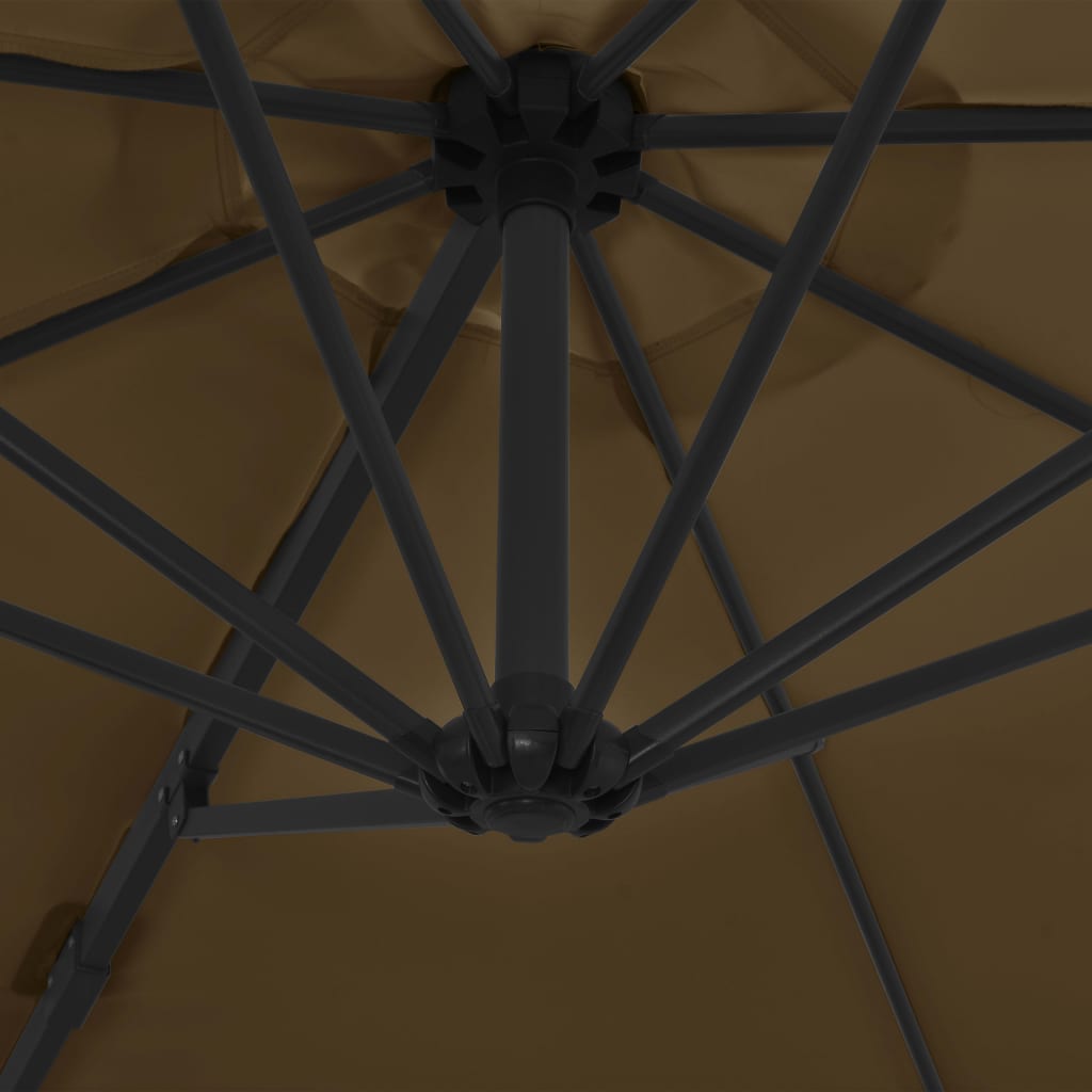 Cantilever Garden Parasol With Steel Pole 300 Cm
