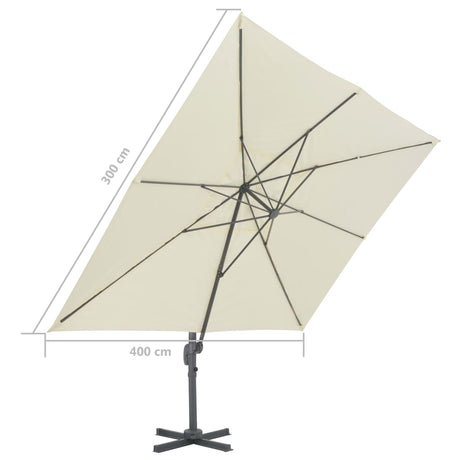 Cantilever Garden Parasol With Aluminium Pole