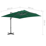 Cantilever Garden Parasol With Aluminium Pole