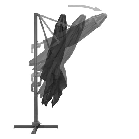 Cantilever Garden Parasol With Aluminium Pole