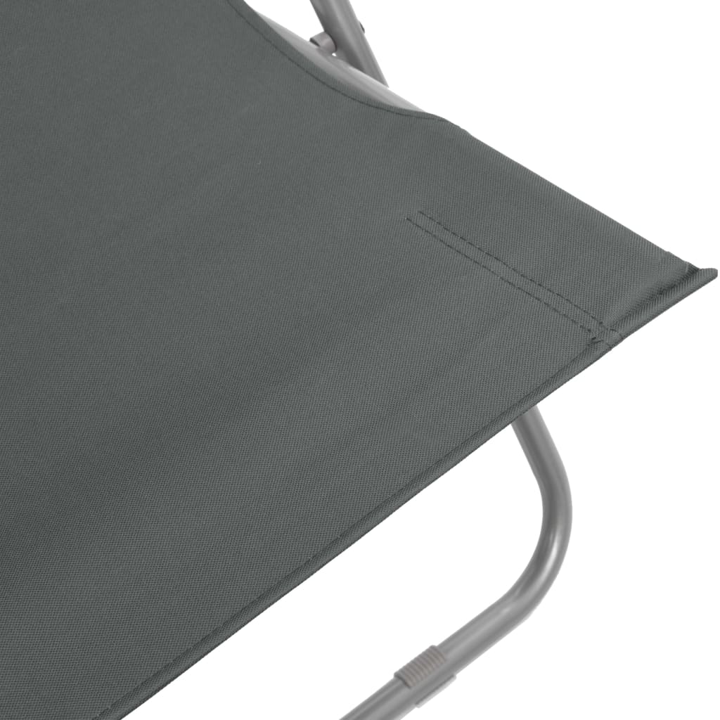 Folding Beach Chairs 2 Pcs Steel And Oxford Fabric
