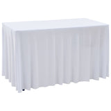 2 Pcs Stretch Table Covers With Skirt