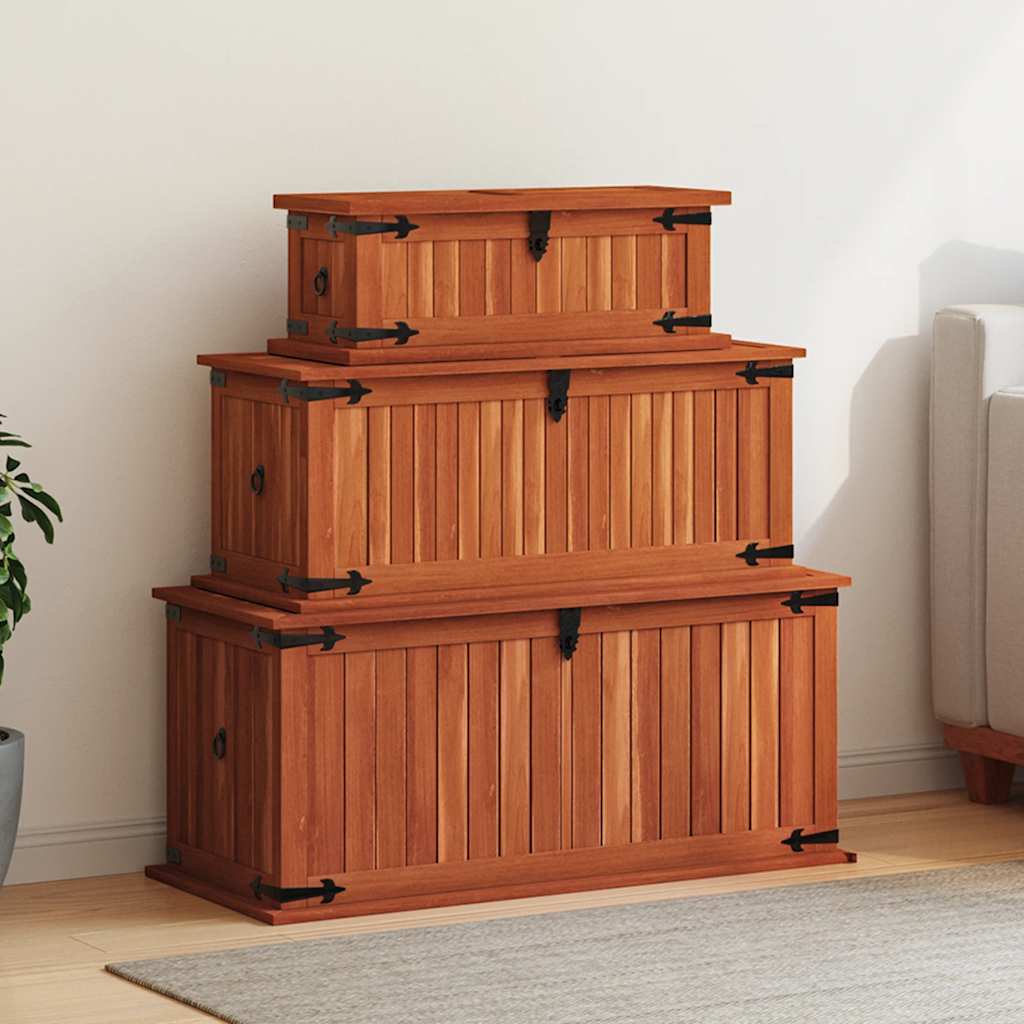 Storage Chest Solid Acacia Wood