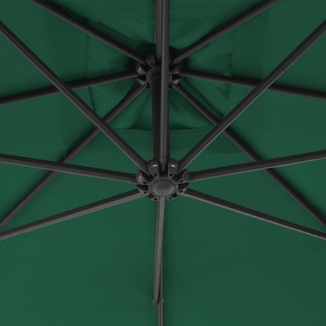 Cantilever Garden Parasol With Steel Pole 250X250 Cm Green