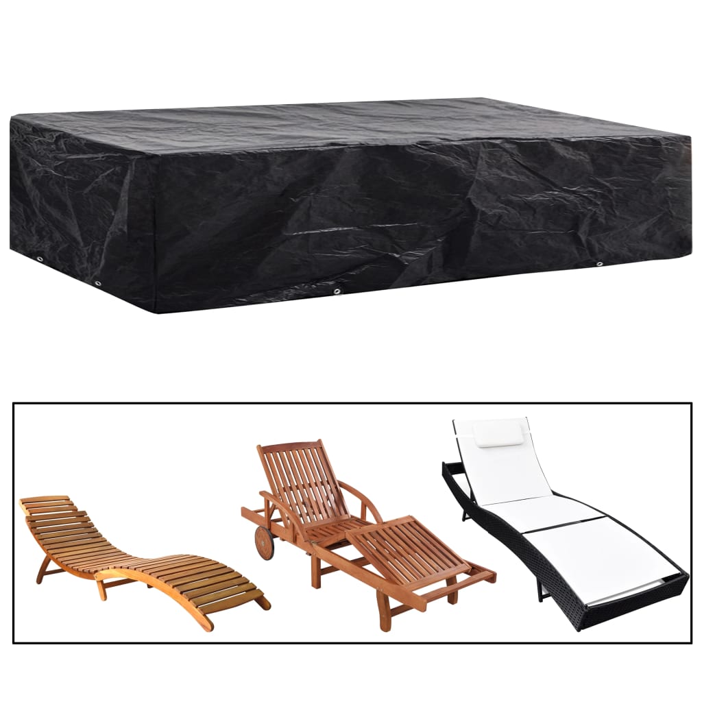 Garden Furniture Covers 2Pcs 4 Person Poly Rattan 113X113Cm