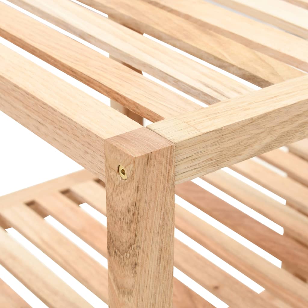 Bathroom Shelf Solid Walnut Wood 100X40X65 Cm