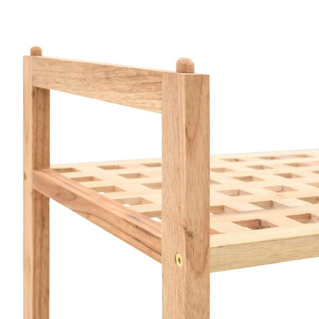 Shoe Rack Solid Walnut Wood 69X26X40 Cm