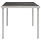 Garden Table Black 220X90X74.5 Cm Steel