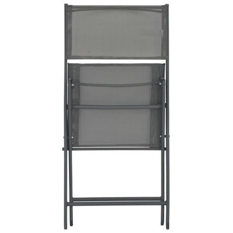 Folding Outdoor Chairs 2 Pcs Steel And Textilene