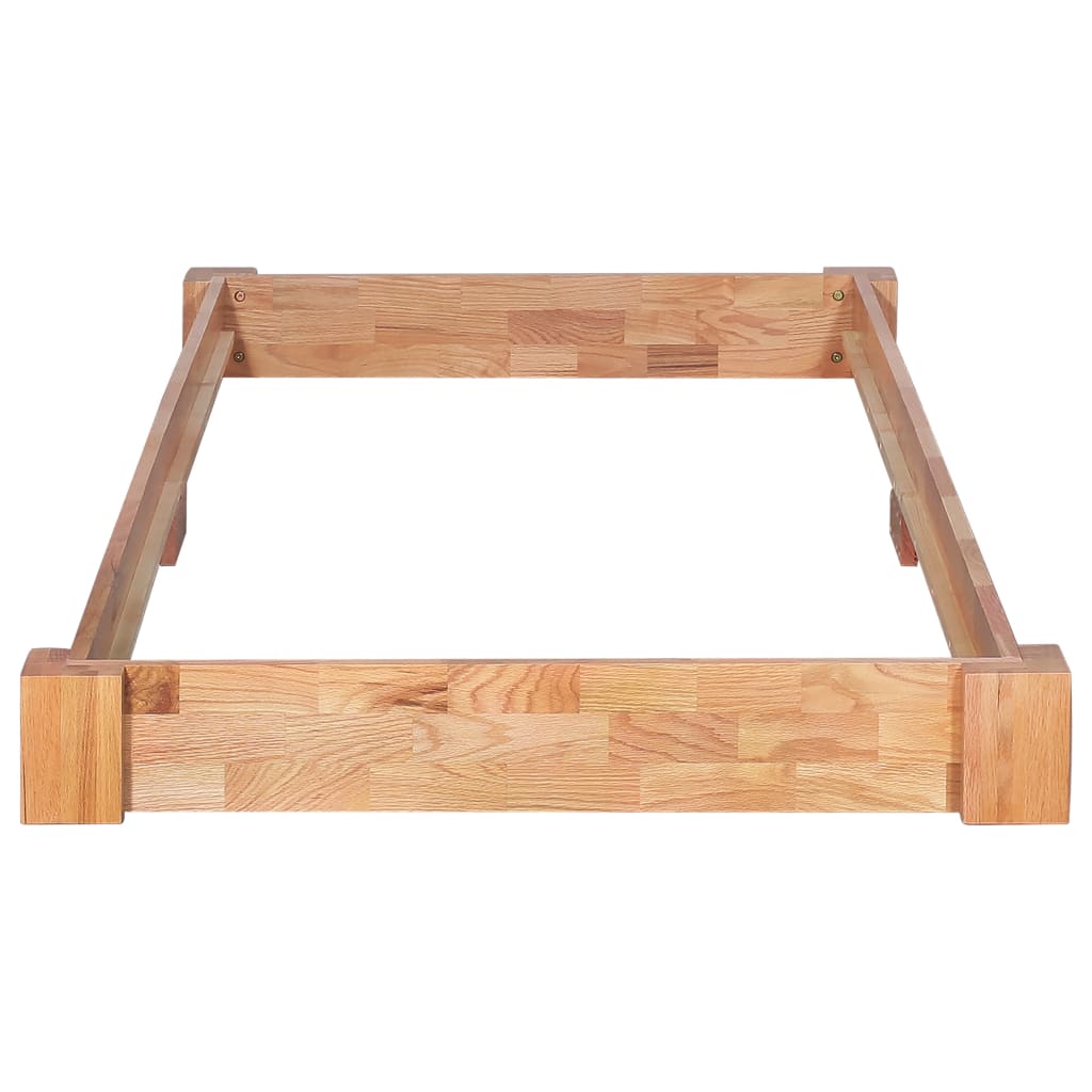 Bed Frame without Mattress Solid Oak Wood 90x200 cm