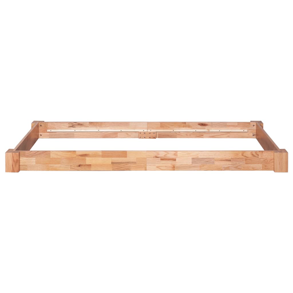 Bed Frame without Mattress Solid Oak Wood 90x200 cm