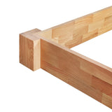 Bed Frame without Mattress Solid Oak Wood 90x200 cm