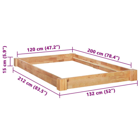 Bed Frame Without Mattress Solid Oak Wood