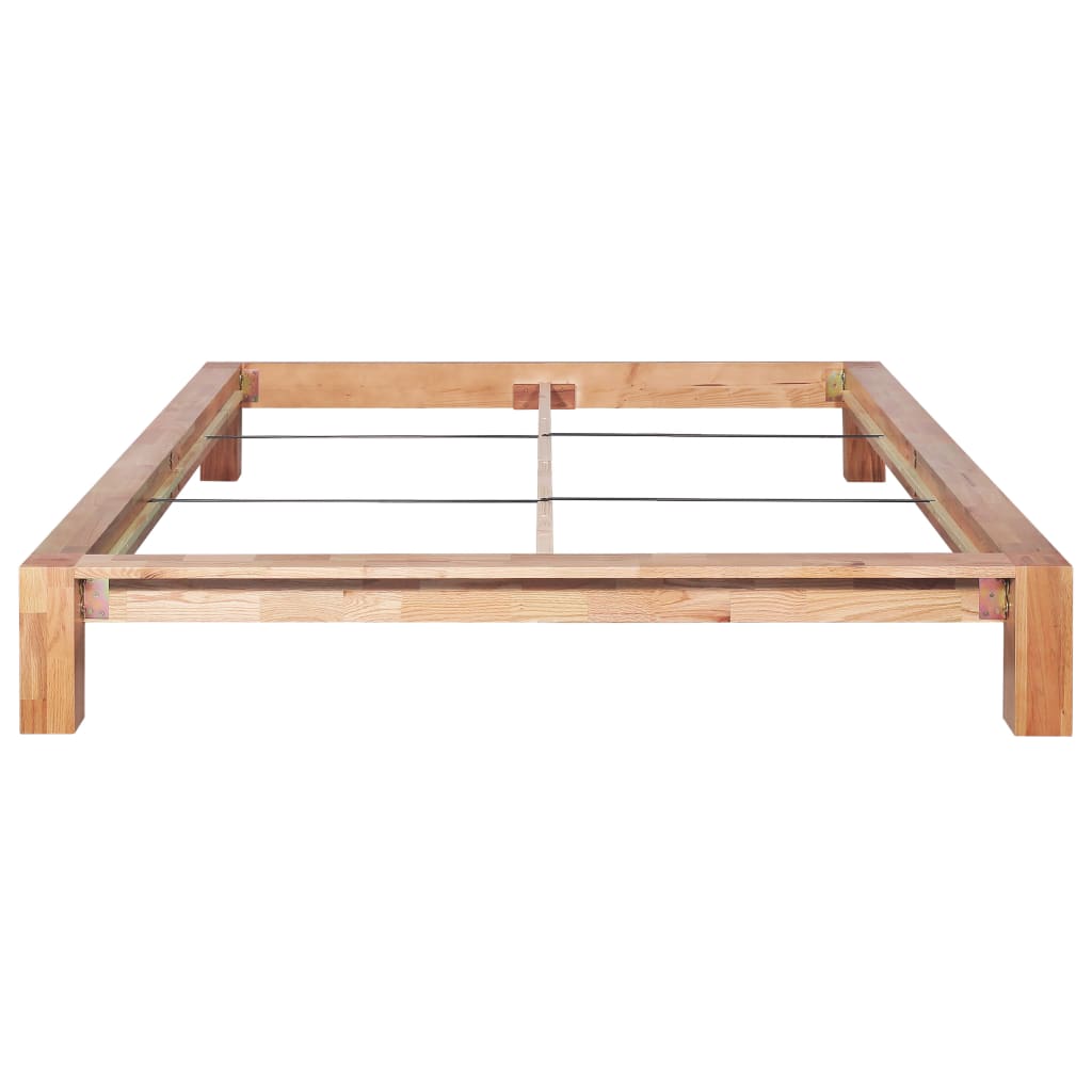 Bed Frame without Mattress Solid Oak Wood 160x200 cm