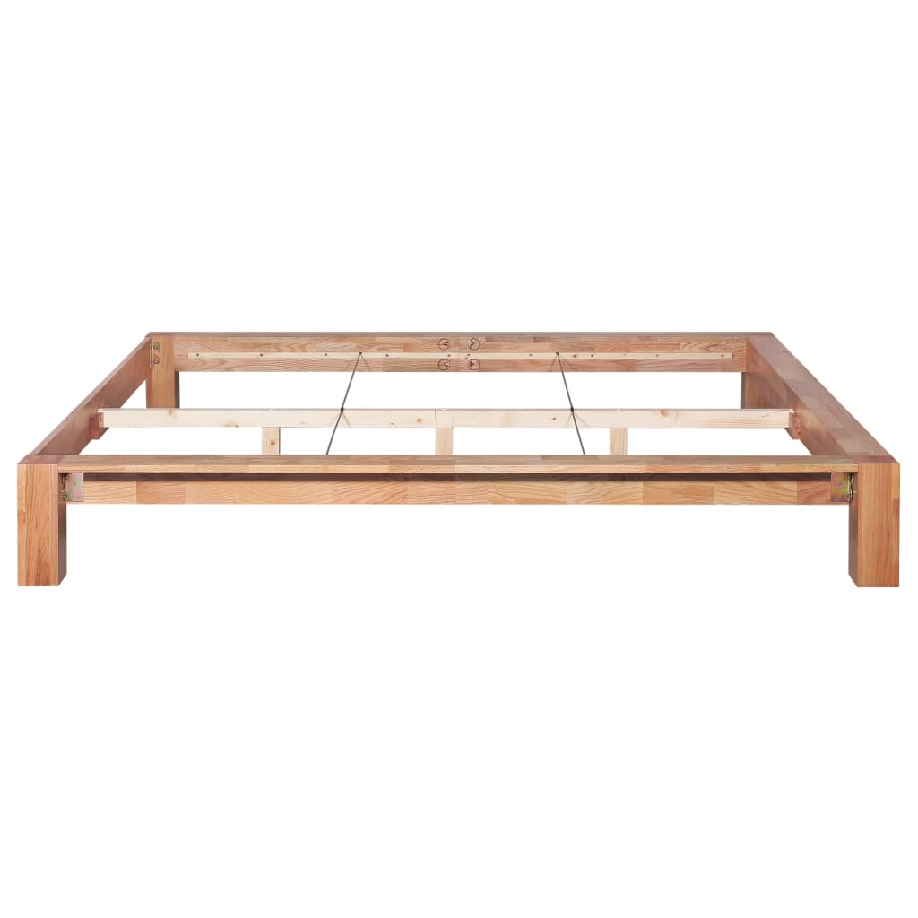 Bed Frame without Mattress Solid Oak Wood 160x200 cm