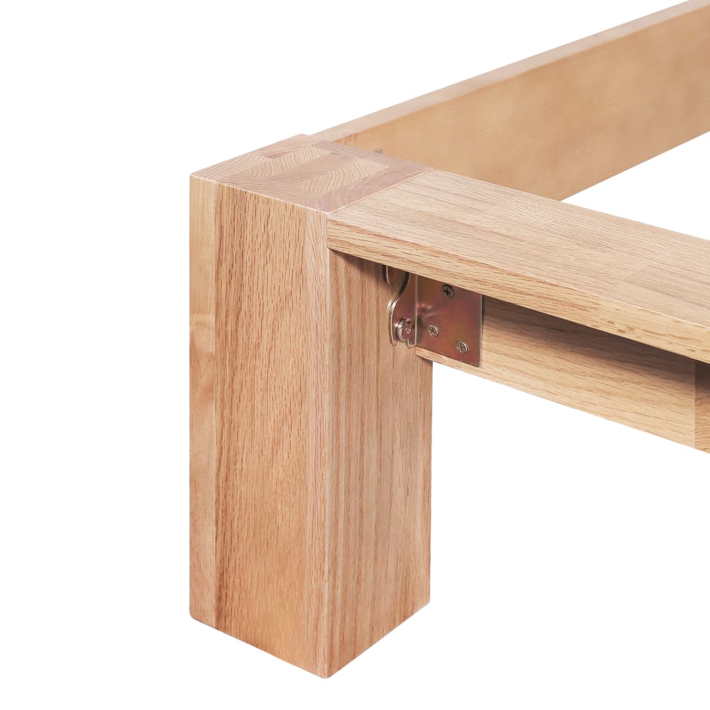 Bed Frame without Mattress Solid Oak Wood 160x200 cm