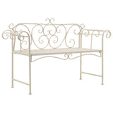 Garden Bench 132 Cm Steel Antique