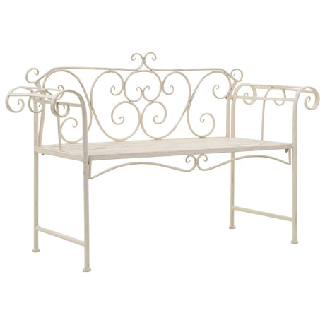 Garden Bench 132 Cm Steel Antique