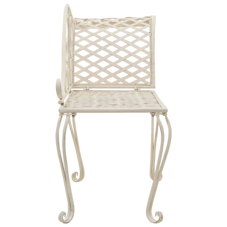 Garden Chaise Lounge 128 Cm Metal Antique
