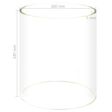 Glass Cylinder For Hot Dog Warmer 200X240 Mm